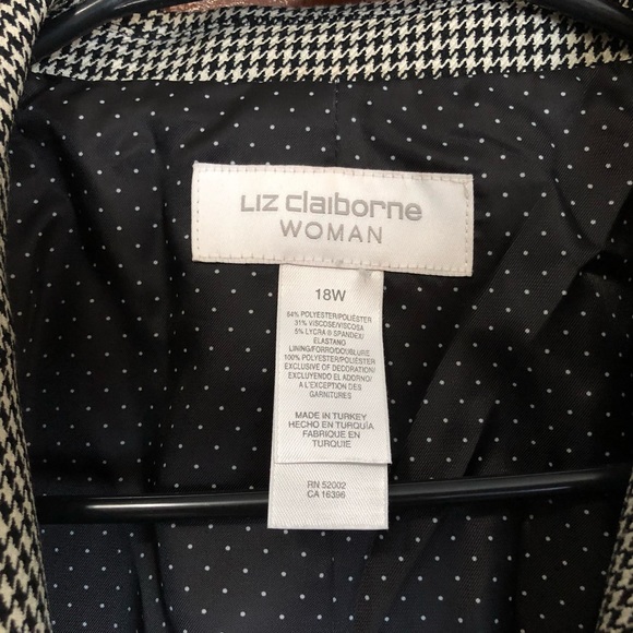 liz claiborne houndstooth blazer/jacket - Picture 2 of 6